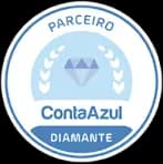 selo de parceria conta azul nível diamente